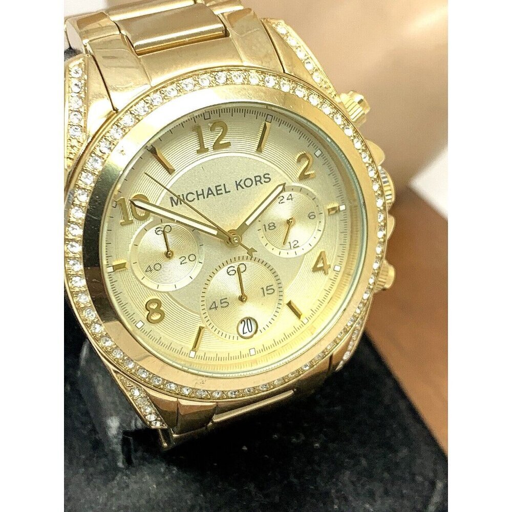 Michael Kors Women's Watch MK5166 Blair Quartz Chronograph Gold Steel 39mm